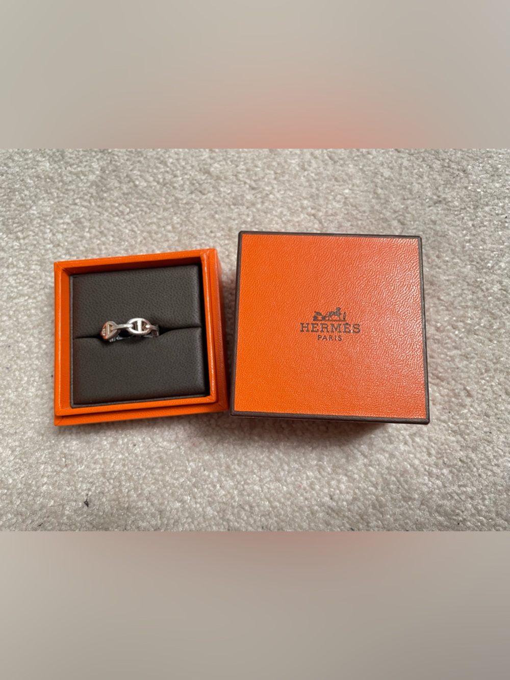 Hermes Chaine d'ancre Enchainee ring, small model, size 52